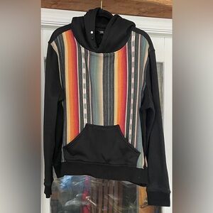 Striped Multicolor women serape Sweatshirt hoodie